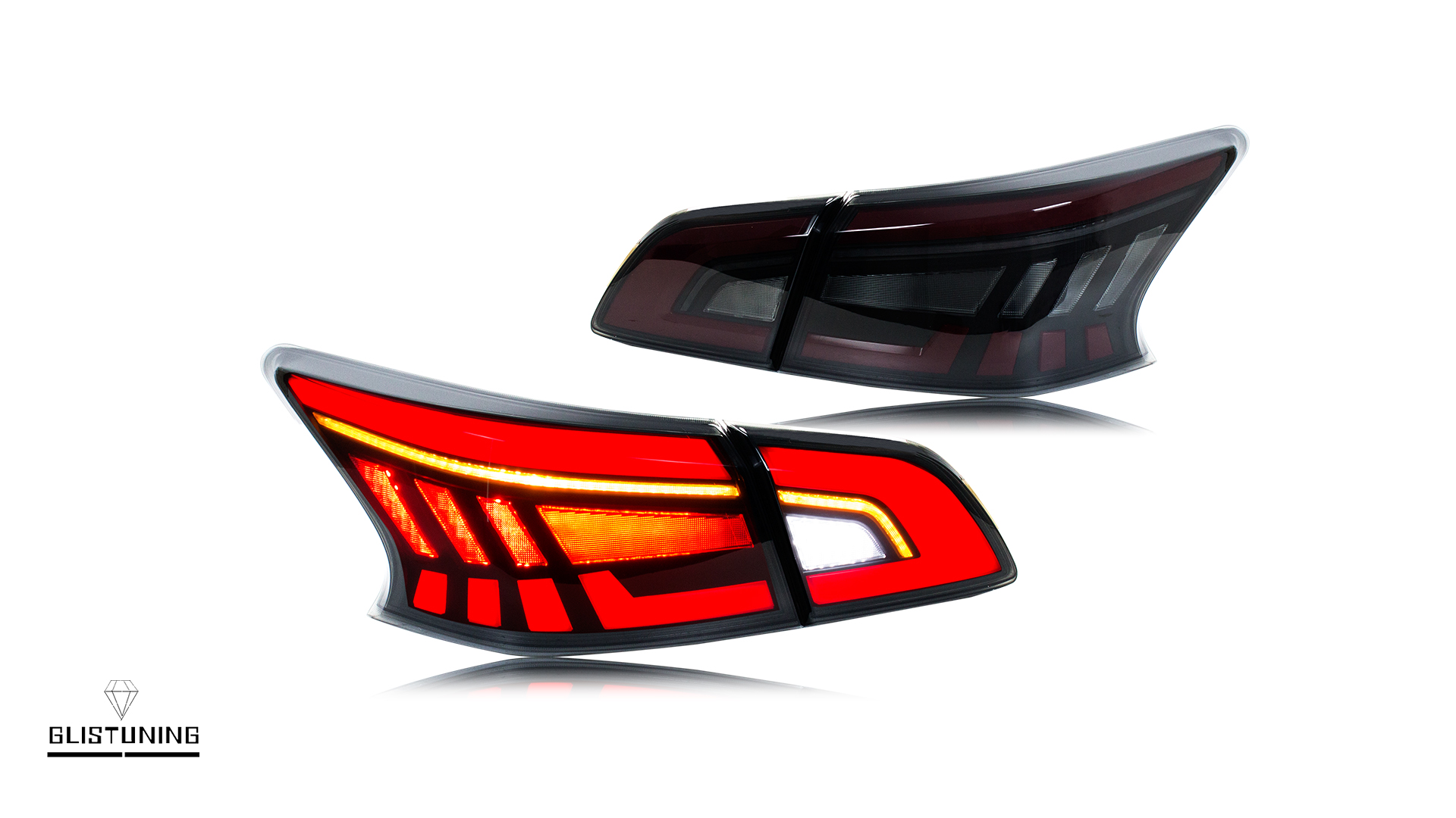 LED Tail Lights Assembly Compatible with Nissan Sentra B17 2013